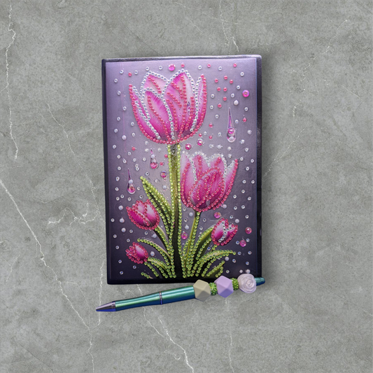 blank notebook with pen (tulip)