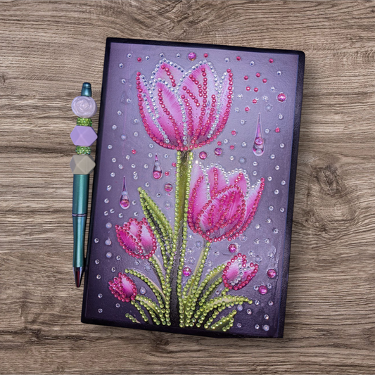 blank notebook with pen (tulip)